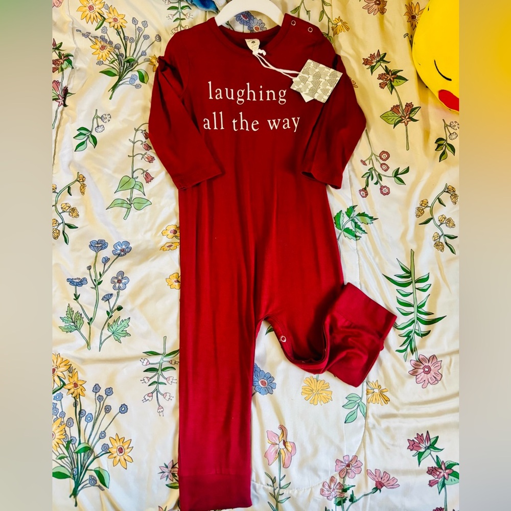 Kate Quinn “laughing all the way” long sleeve union suit 18/24